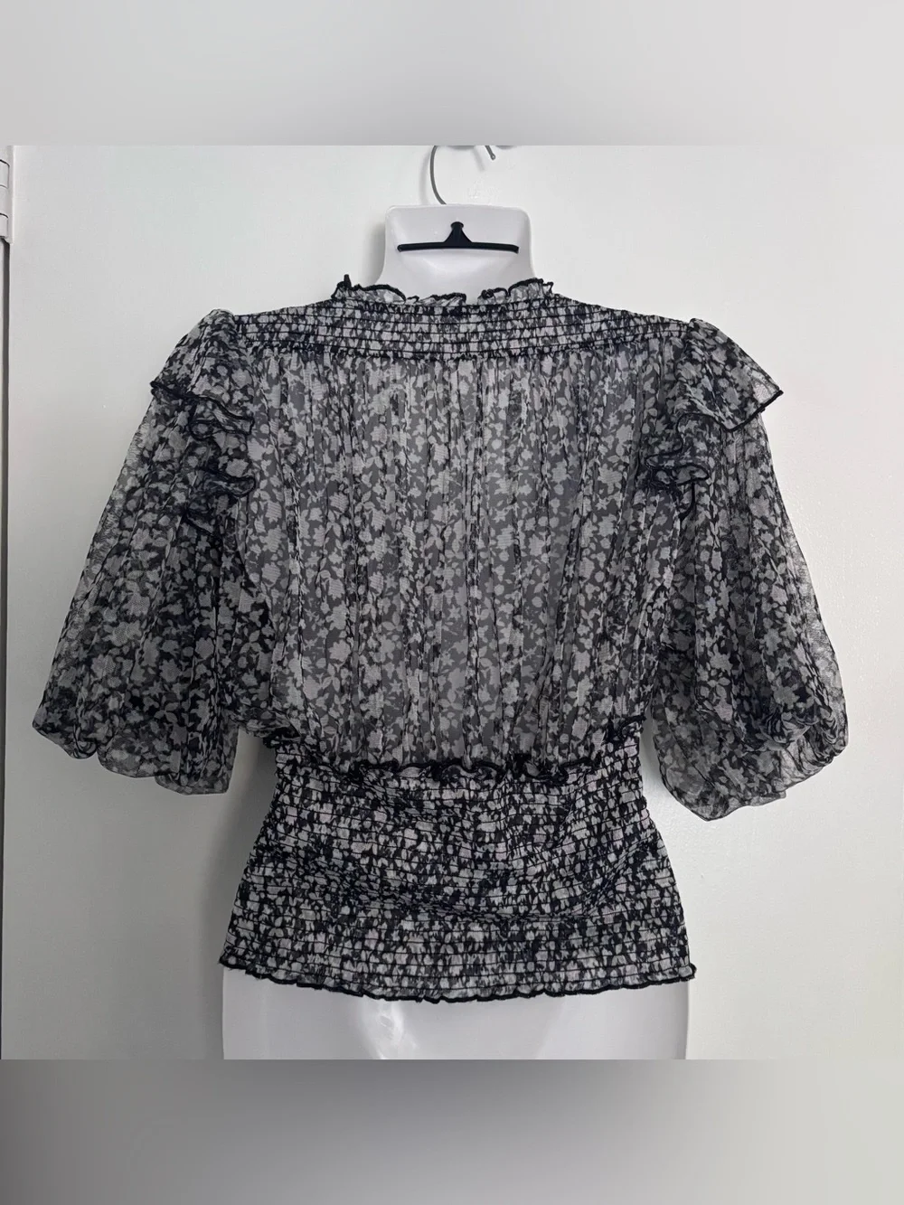 Free People | Floral Mesh Top